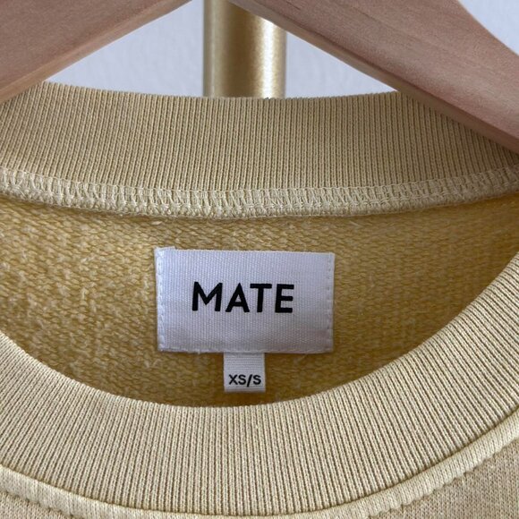 Mate the Label Organic Fleece Oversized Sweatshirt in Lichen, Size XS/Small - Picture 3 of 4
